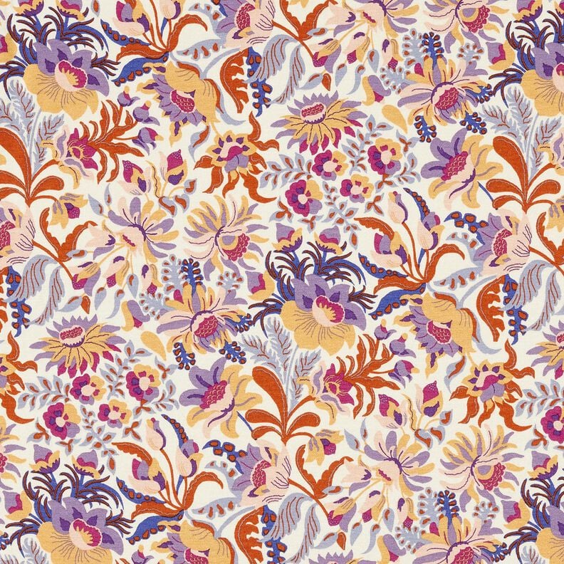 Viscose Jersey Flowers and Ornaments | Katia Fabrics – cream/lavender,  image number 1