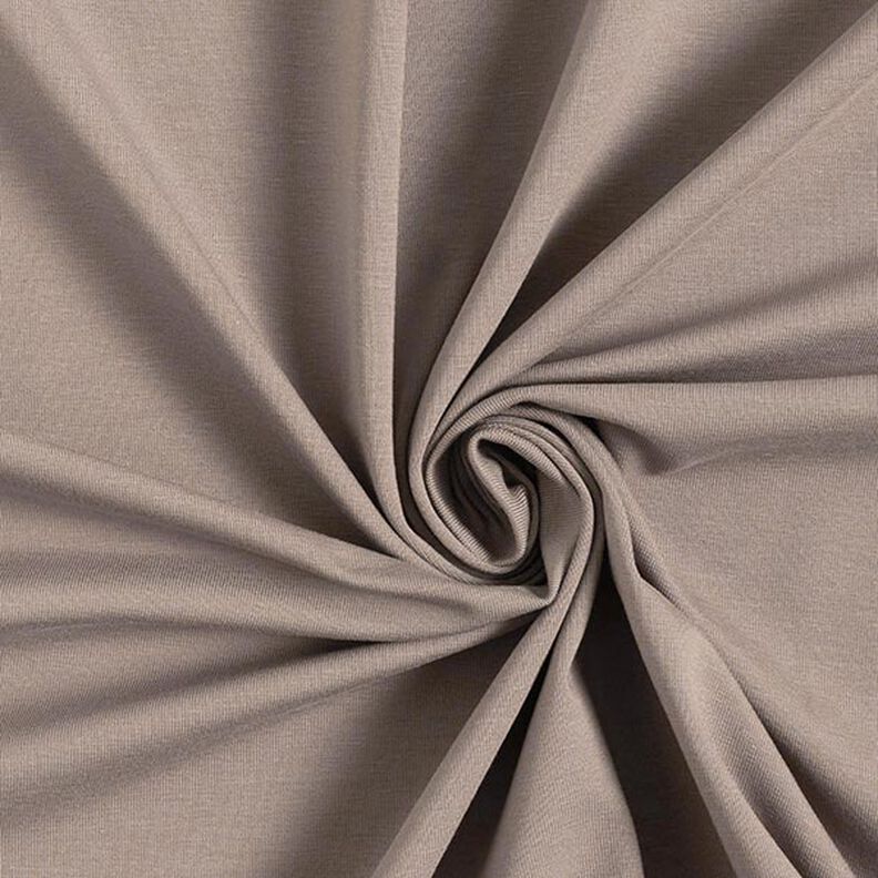 Medium Cotton Jersey Plain – dark taupe,  image number 1