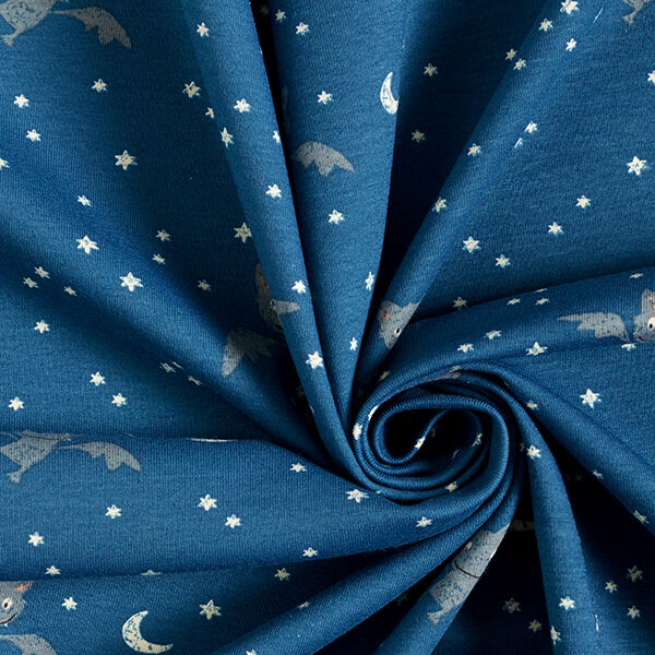 Cotton Jersey Naughty Bat – denim blue,  image number 3