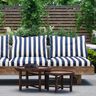 Outdoor Fabric Canvas Block Stripes – indigo/ivory,  thumbnail number 6
