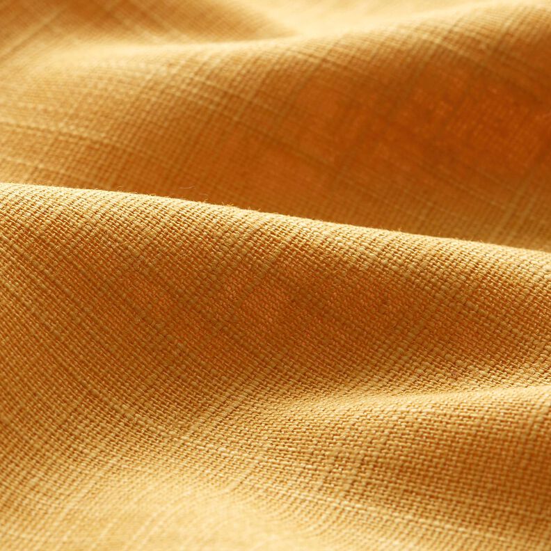 Linen fabric Ramie mix medium – curry yellow, image number 2