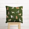 Decor Fabric Half Panama cute dogs – pine/brown,  thumbnail number 6