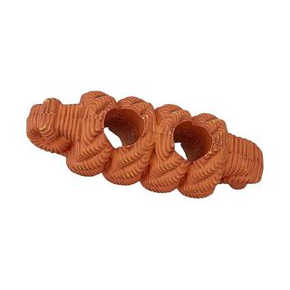 Toggle button fake cord - terracotta, 