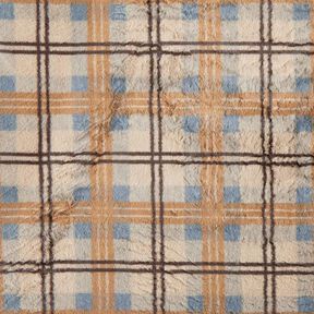 large checked faux fur – anemone, 