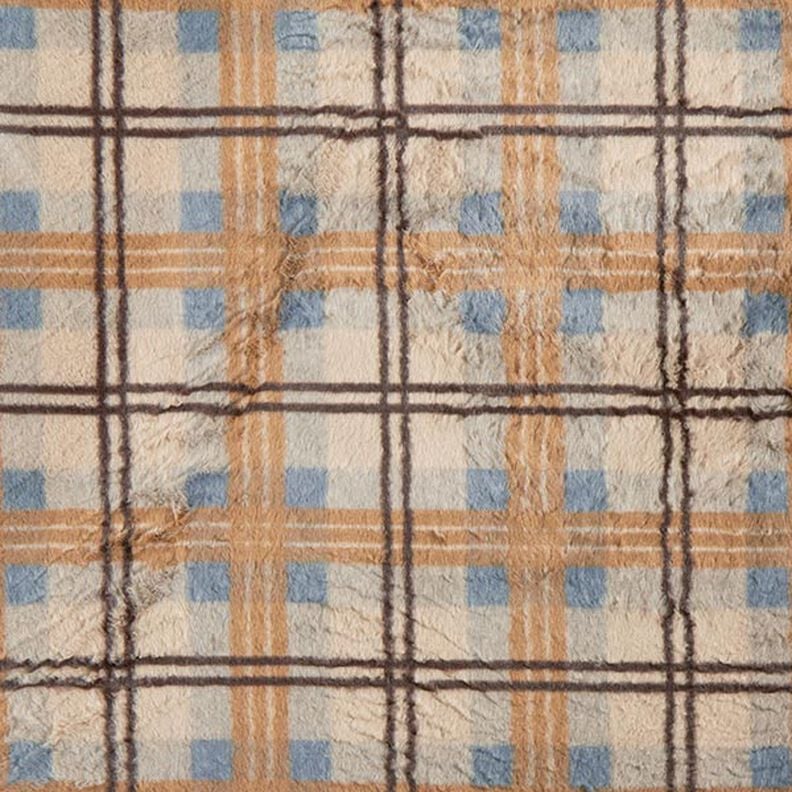 large checked faux fur – anemone, image number 1