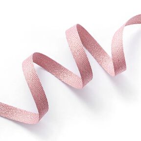 Webbing Metallic [9 mm] – dusky pink/metallic silver, 