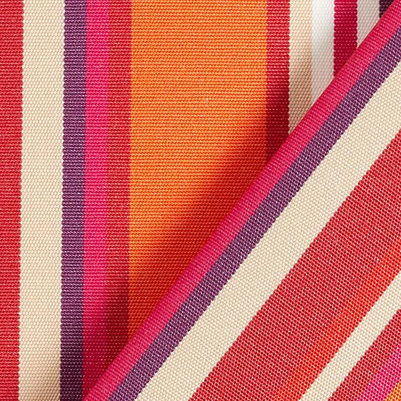 awning fabric Blurred Stripes – coral/berry,  image number 5