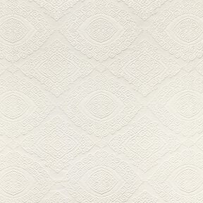 Decor Fabric Jacquard decorative diamonds 275 cm – offwhite, 