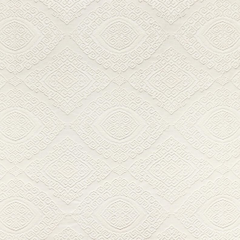 Decor Fabric Jacquard decorative diamonds 275 cm – offwhite,  image number 1