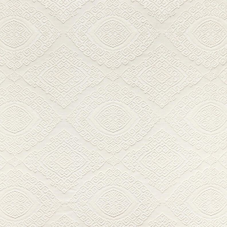 Decor Fabric Jacquard decorative diamonds 275 cm – offwhite, image number 1