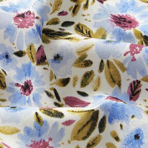 Sea of flowers cotton poplin – light blue/white, 