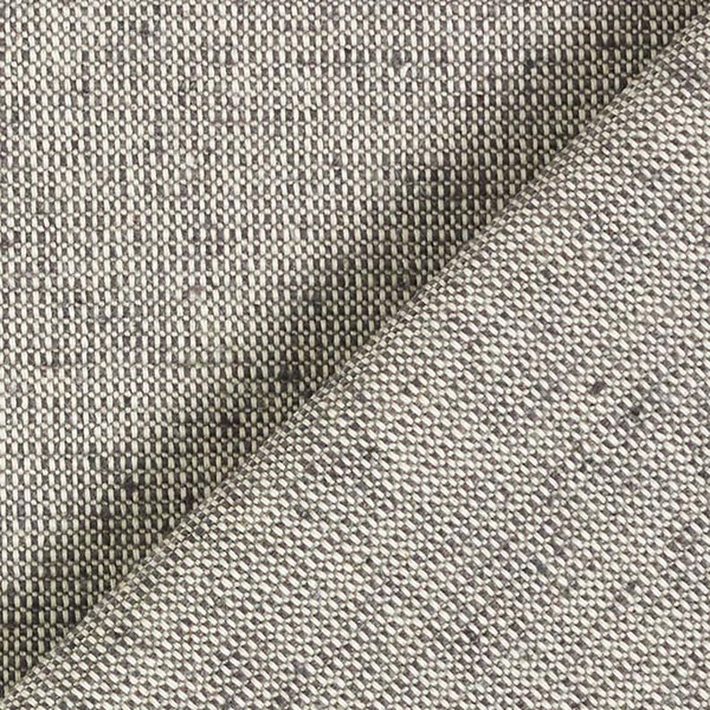 Decor Fabric Half Panama Ribbed Recycelt Cotton – slate grey/white,  image number 3
