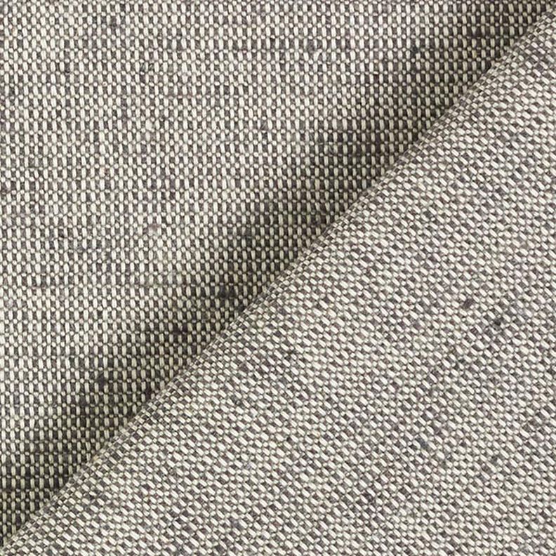 Decor Fabric Half Panama Ribbed Recycelt Cotton – slate grey/white, image number 3