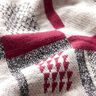 Knitted fabric graphic glitter pattern – berry/white,  thumbnail number 3
