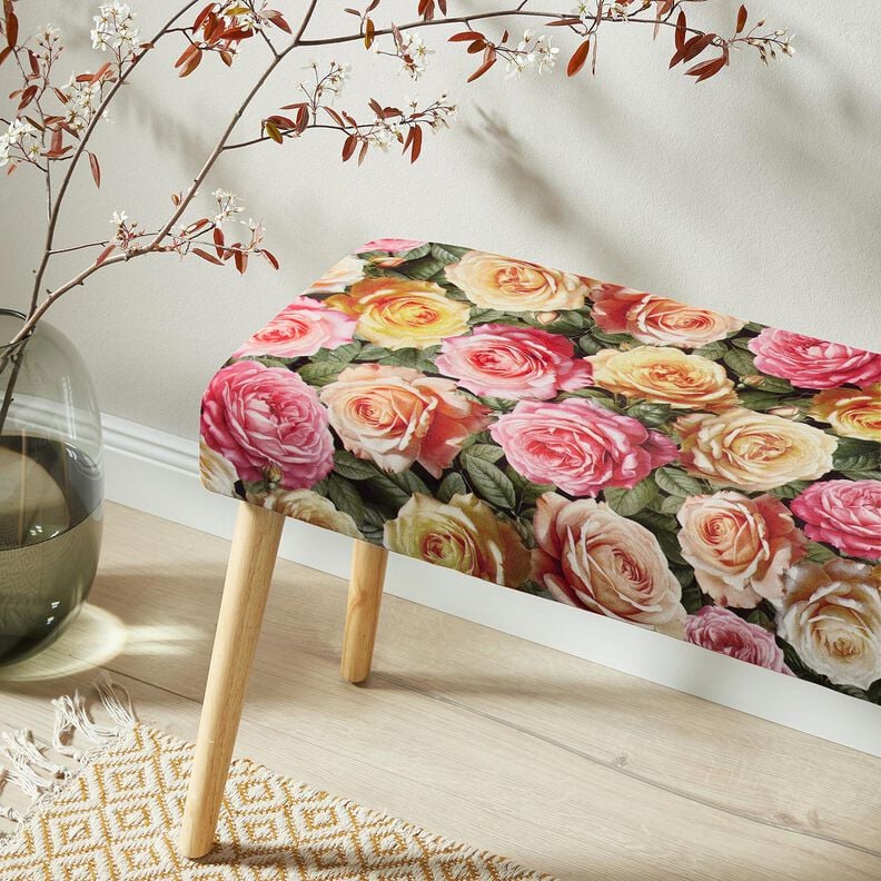Decor Velvet lush roses – pink/yellow,  image number 5