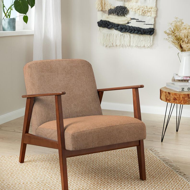 Upholstery Fabric Fine Texture – light brown,  image number 4