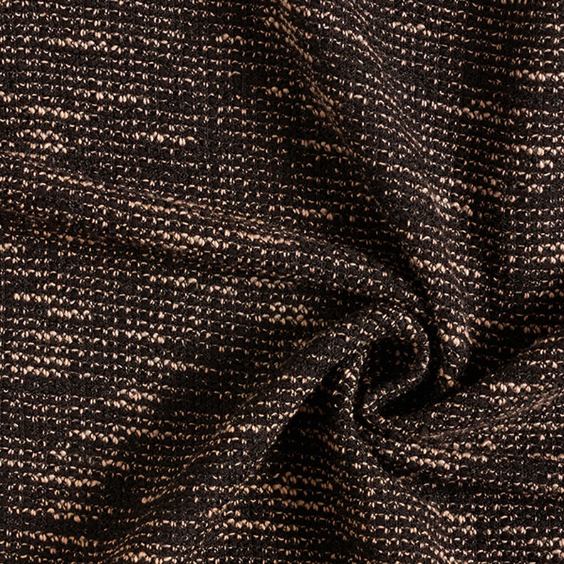Mottled bouclé knit – black/beige,  image number 3
