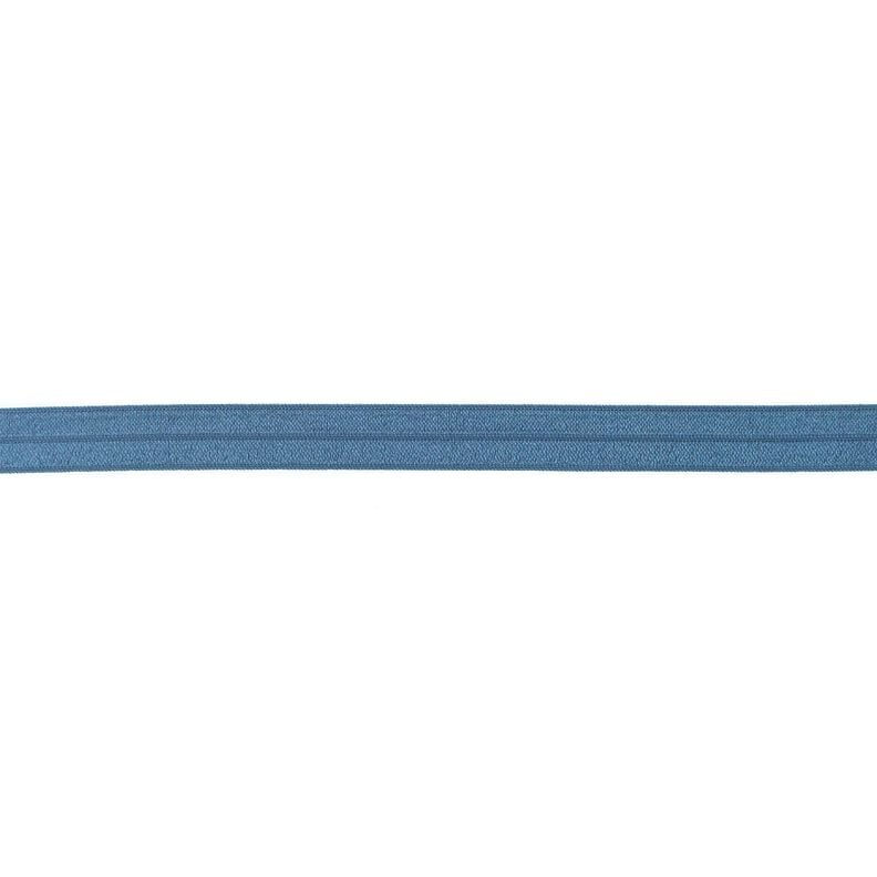 Elasticated Edging  shiny [15 mm] – denim blue,  image number 1