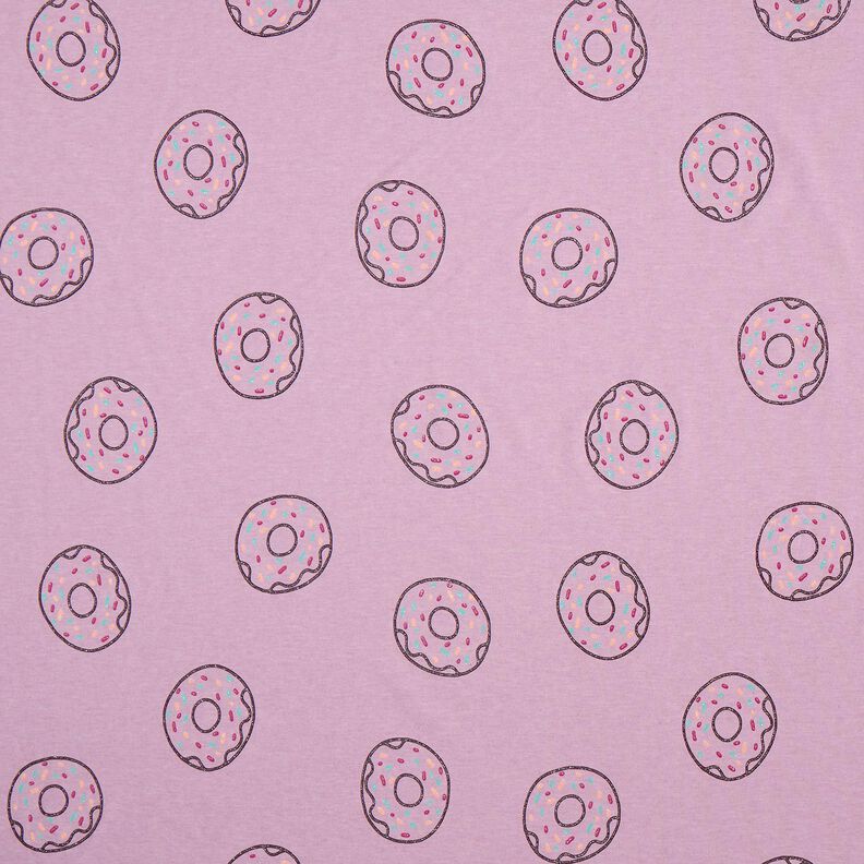 Cotton Jersey Glittery donuts | by Poppy – pastel violet,  image number 1