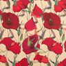 Outdoor Fabric Canvas Poppies – beige/carmine,  thumbnail number 1