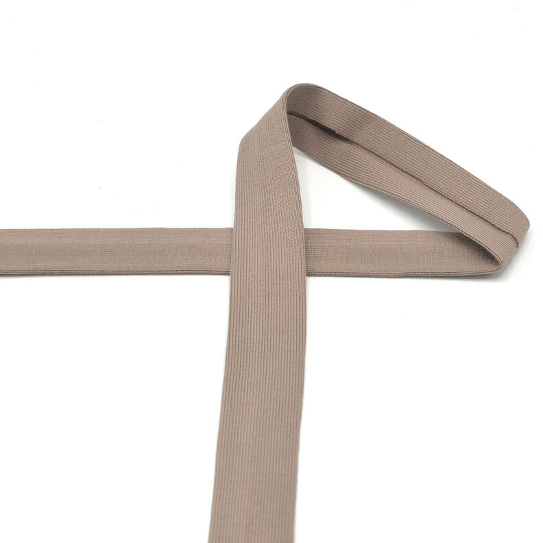 Bias binding Cotton Jersey [20 mm] – dark taupe,  image number 2