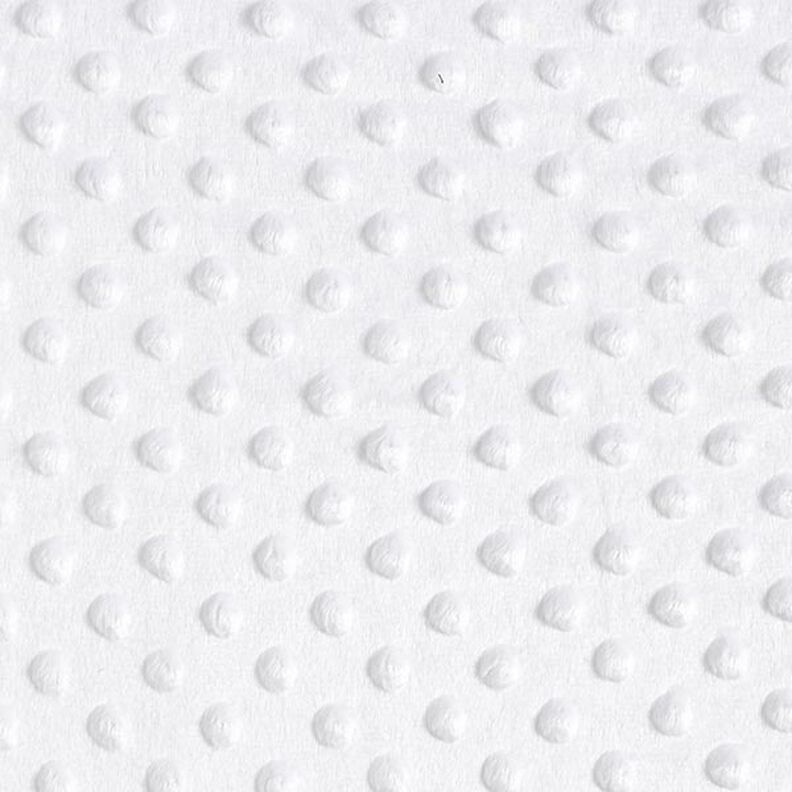 Cosy Fleece Embossed Dots – white,  image number 1