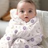 GOTS Double Gauze/Muslin Night’s Sky Digital Print | Poppy Fabrics – ivory/mauve,  thumbnail number 5
