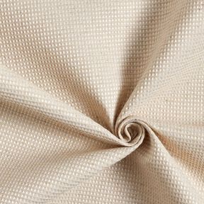 Decor Fabric Jacquard waffle pattern &ndash; natural, 