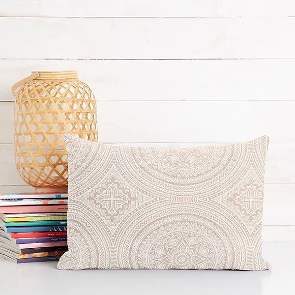 Decor Fabric Canvas Mandala – natural/white,  image number 7
