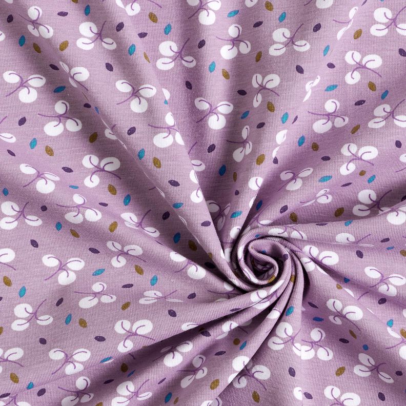 Cotton Jersey branches and dots – lavender,  image number 3