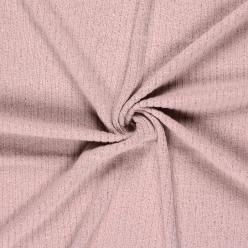 Super soft rib knit plain – light dusky pink,  image number 3