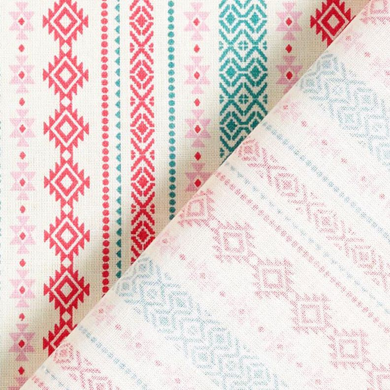 Cotton Cretonne Ethnic – peppermint/pink,  image number 5