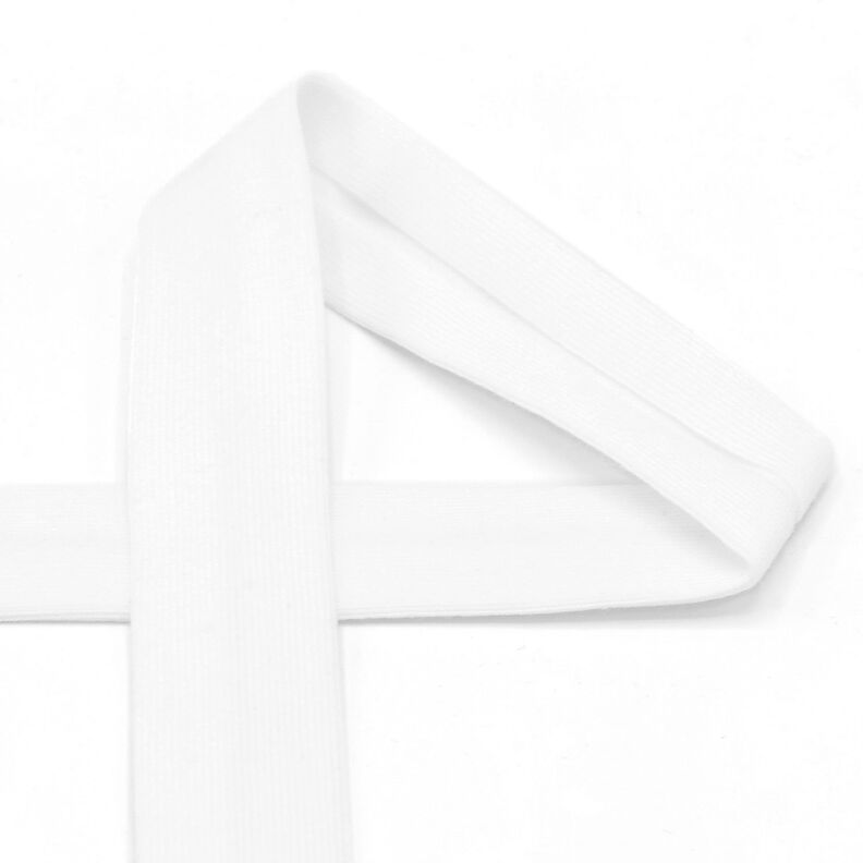 Bias binding Cotton Jersey [20 mm] – white,  image number 1