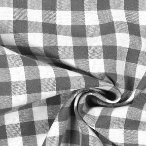 Cotton Vichy check 1 cm – pearl grey/white, 