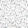 Decor Fabric Half Panama flower drawing – offwhite/black,  thumbnail number 1