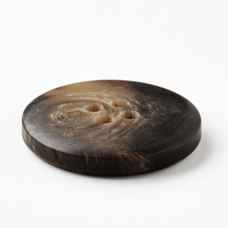 4-hole round button  [Ø 25 mm] – black brown,  image number 3