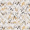 viscose fabric summer palm fronds – white/mustard,  thumbnail number 1