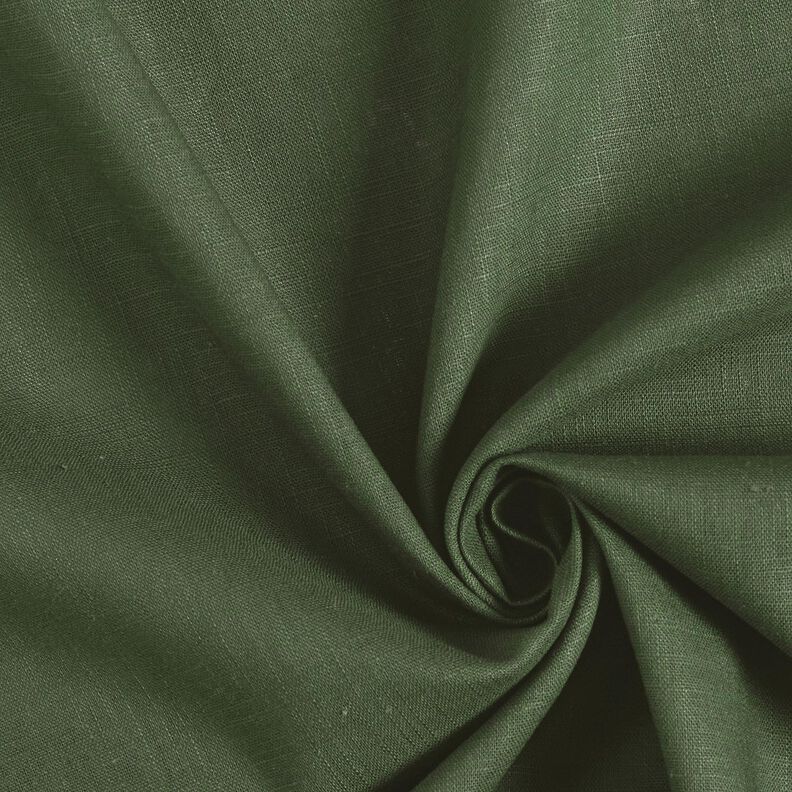 Linen fabric Ramie mix medium – fir green,  image number 1