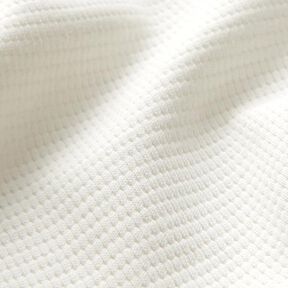 Mini Cotton waffle jersey Plain – white | Remnant 70cm, 
