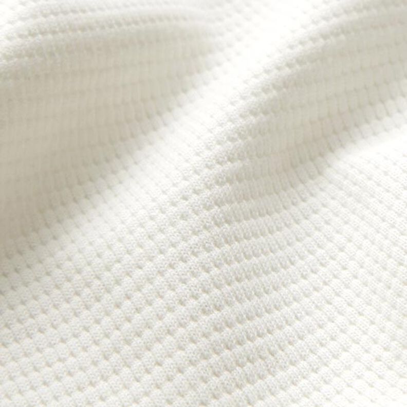 Mini Cotton waffle jersey Plain – white,  image number 3