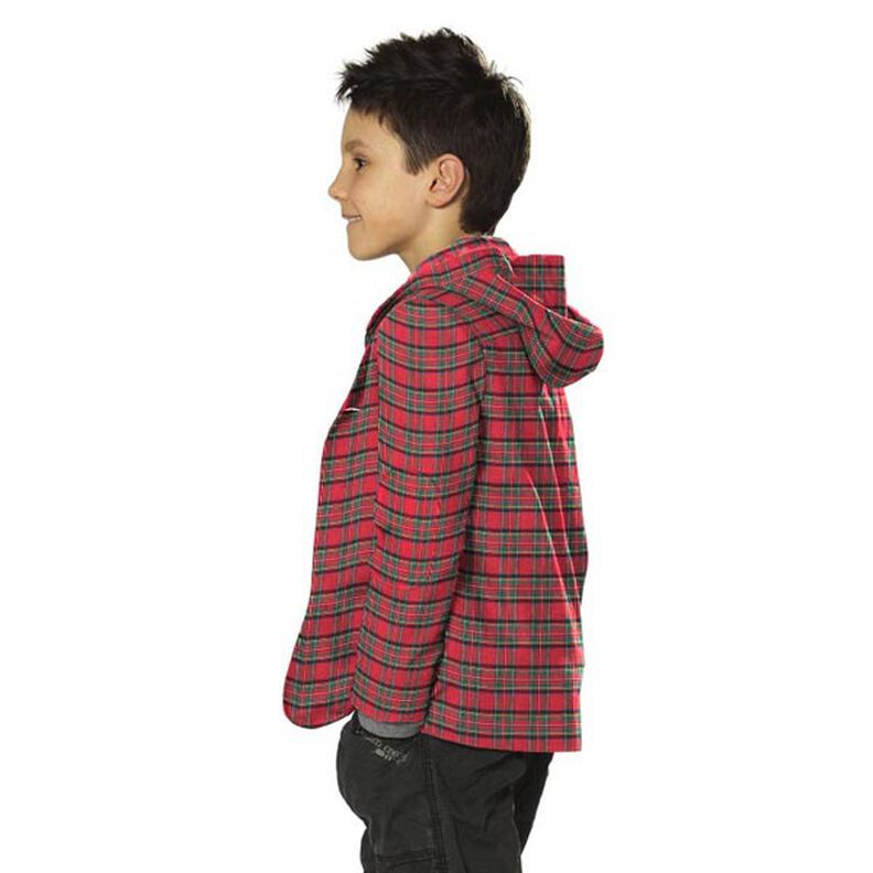 Cotton Flannel Tartan Check Glenside – red,  image number 3