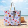 Coated Cotton cheerful flowers | Poppy Fabrics – baby blue/pink,  thumbnail number 9