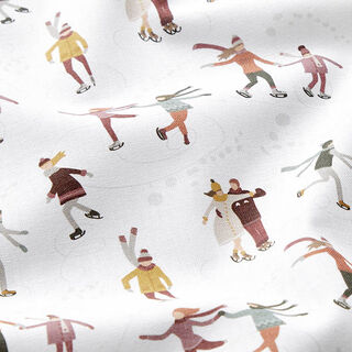 Organic Cotton Poplin ice skating – white, 
