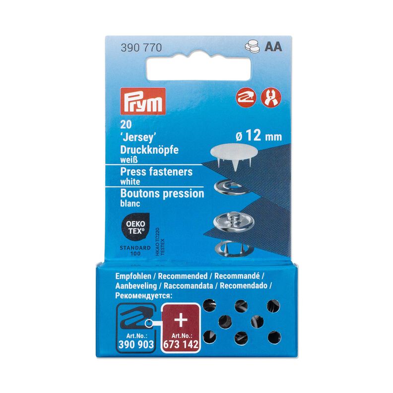 Jersey snap fasteners [12 mm] | Prym – white,  image number 3