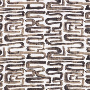 Wavy lines cotton viscose blend – white, 