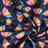 Softshell colourful umbrellas Digital Print – midnight blue | Remnant 50cm,  thumbnail number 3