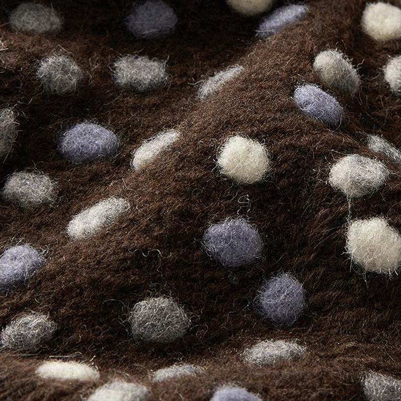 Wool knit colourful flecks – dark brown,  image number 2