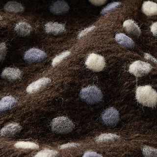 Wool knit colourful flecks – dark brown, 