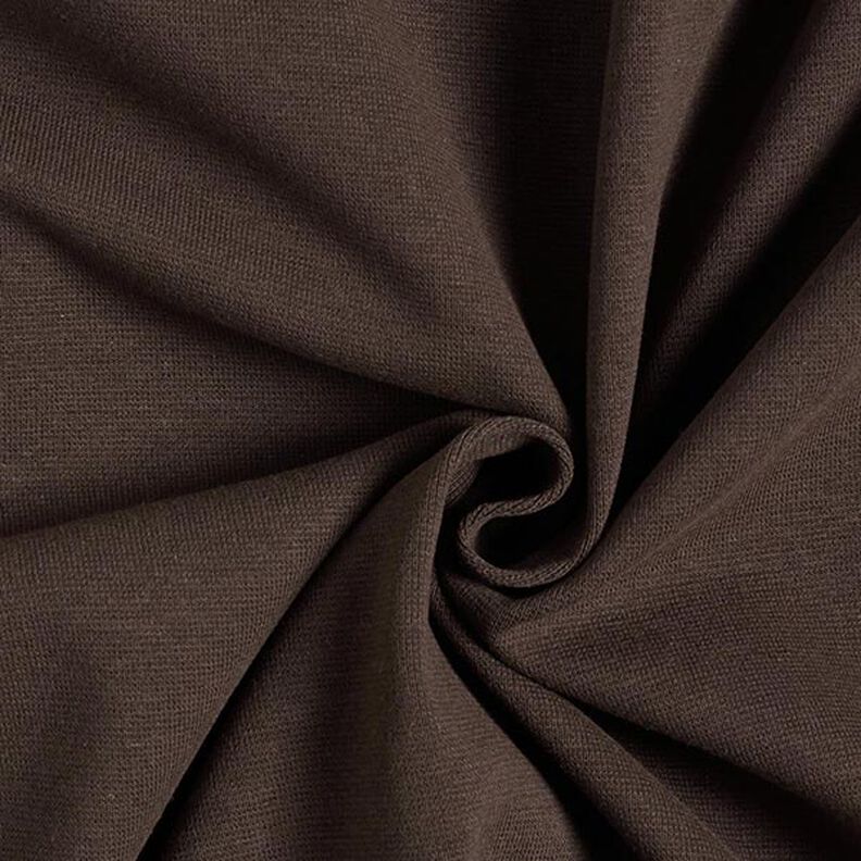 Cuffing Fabric Plain – dark brown,  image number 1