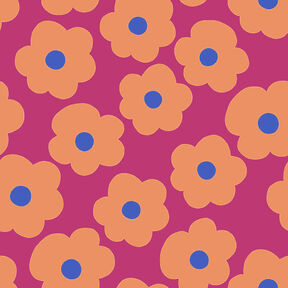 Cotton Poplin Big Flower | Nerida Hansen – red lilac/apricot, 